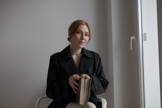 young woman with a laptop