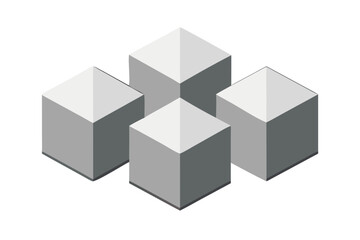 Obraz premium Isometric cubes vector design for graphic design and illustration projects usage