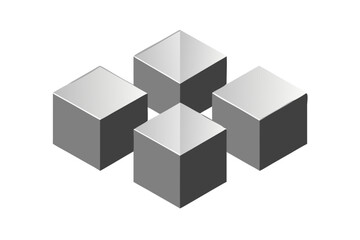 Obraz premium Isometric cubes illustration vector design for graphic and web design projects