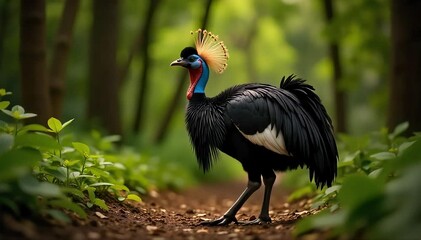 Cassowary laughing with low rumbling sounds