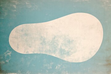 Obraz premium Light beige oval shape on textured light teal background