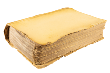 a book with a thick yellow cover