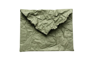 Obraz premium a green bag with a folded up piece of paper