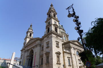 Fototapeta premium St. Stephen’s Basilica in Budapest with Twin Bell Towers