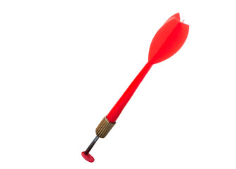 Red dart isolated on white background isolated on a transparent background
