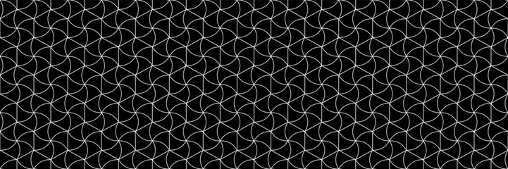horizontal seamless geometric white line pattern for design and background.