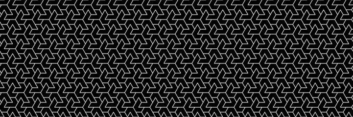 horizontal seamless geometric white line pattern for design and background.