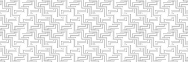 horizontal seamless geometric black line pattern  for design and background.