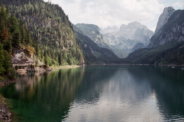 mountain reflection in lake