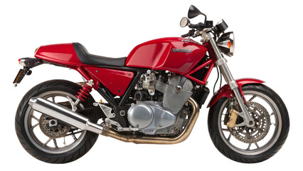 Fototapeta premium red motorcycle on black background