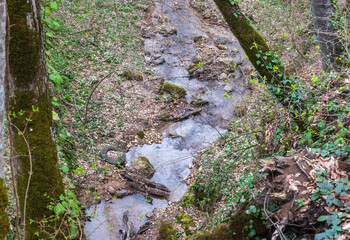 panoramic viewing platforms on the way along the mountain cuesta on the weekend route