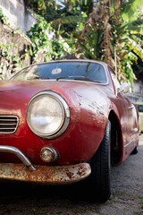 old car on the road