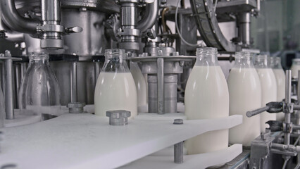 Milk bottling plant processing fresh dairy
