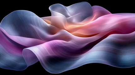 Abstract swirling design with soft colors.