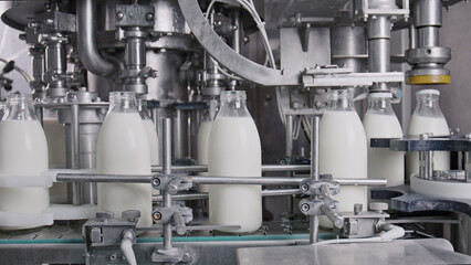 Milk bottling plant processing fresh dairy