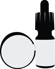 Minimalist Dropper Bottle and Container Illustration