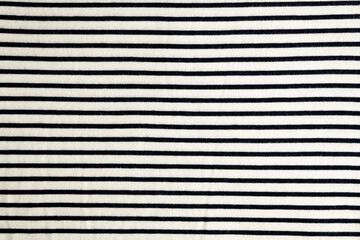 Horizontal black and white striped fabric

