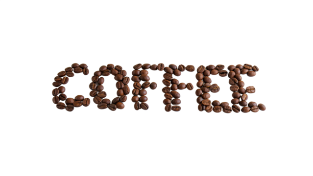 coffee beans on white background