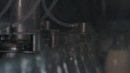 Industrial machine preparing cheese packaging in
