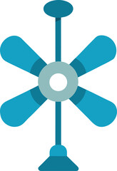 Ceiling fan icon for cooling appliance