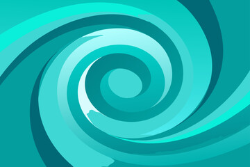 Turquoise Wave Background with a Digital Swirl Pattern