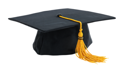 Graduation Cap with Gold Tassel Academic Achievement Symbol Education Ceremony Apparel