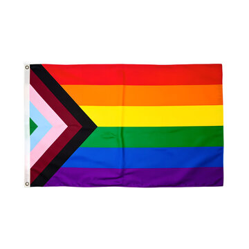 Vibrant nonbinary pride flag with bold clean stripes Perfectly centered on a white background for focus and clarity