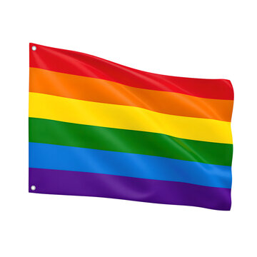 Vibrant nonbinary pride flag with bold clean stripes Perfectly centered on a white background for focus and clarity