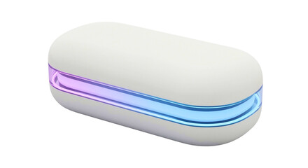 White UV steriliser case with glowing light
