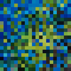 Colorful abstract mosaic background. Pixel effect. Camo and camouflage.