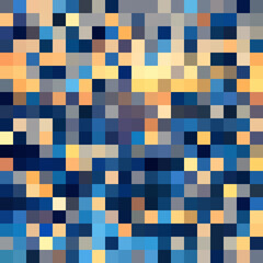 Colorful abstract mosaic background. Pixel effect. Camo and camouflage.
