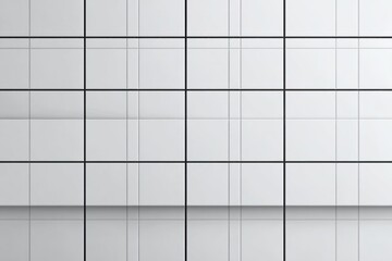Gridded white surface, subtle shadows