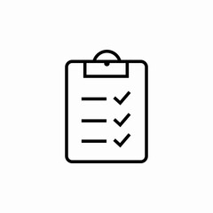 clipboard checklist icon sign vector