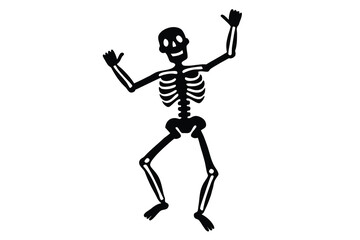 dancing skeleton vector icon