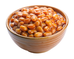 bowl of beans isolated on white background. PNG Transparent file type with high definition quality And vibrant color grading Available.