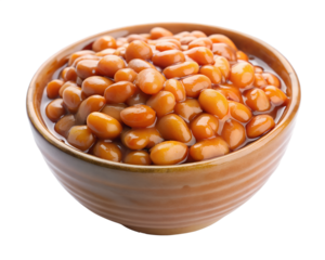 bowl of beans isolated on white background. PNG Transparent file type with high definition quality And vibrant color grading Available.