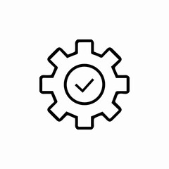 settings checkmark icon sign vector