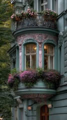 Contemporary art nouveau design  modern decorative elements