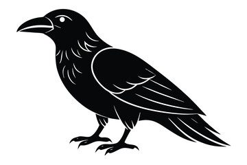Fototapeta premium raven vector icon