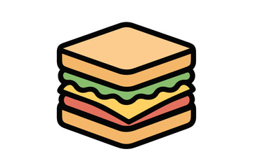 Vector Illustration of Sandwich Icon