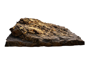 a rock with a bird perched on top of it