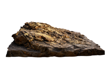 a rock with a bird perched on top of it