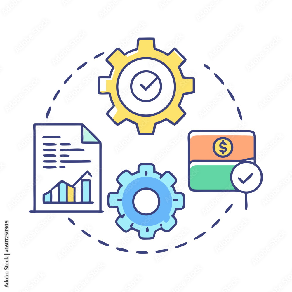 Poster business process management and financial reporting analytics for efficient workflow automation