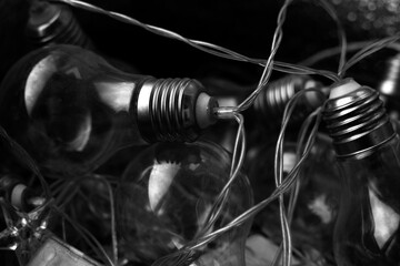 Close up of a decotative light bulbs	