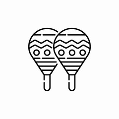 maracas music icon sign vector