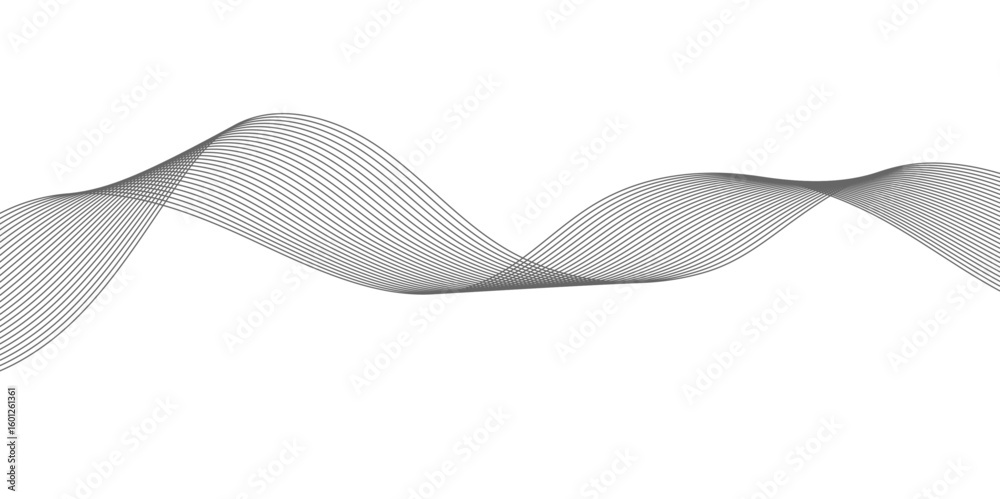 Poster abstract wavy curve lines background. abstract frequency sound wave lines and technology curve lines