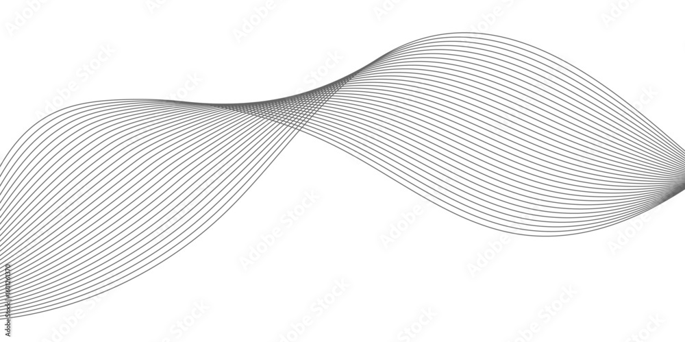 Poster abstract wavy curve lines background. abstract frequency sound wave lines and technology curve lines