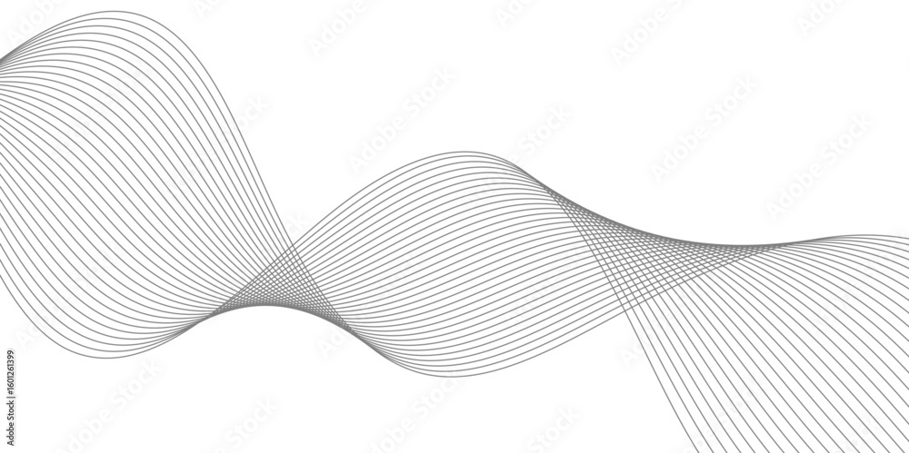 Poster abstract wavy curve lines background. abstract frequency sound wave lines and technology curve lines