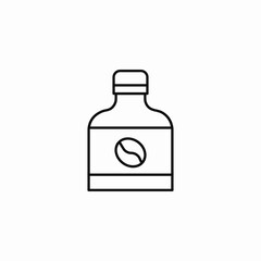 coffee bean bottle icon sign vector