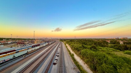 Aerial view of Fort Worth, Texas, USA 